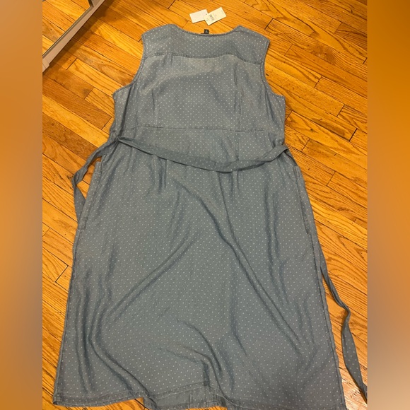 J Jill Denim Sleeveless Button-Front Dress In Blue Dunes Wash Size 3XL NWT - Picture 13 of 14